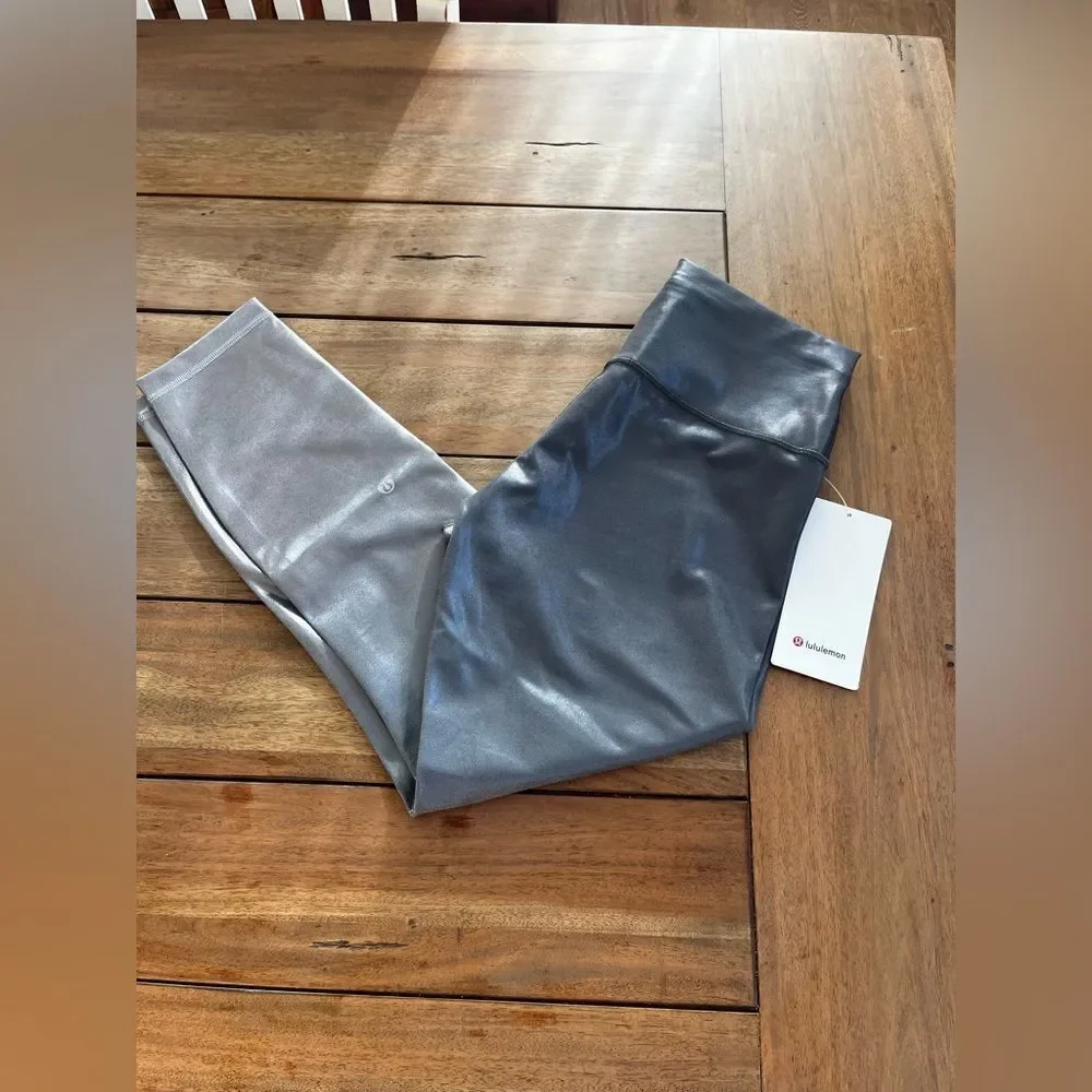 LuLuLemon Women's Wunder Train Foil High-Waisted Leggings; Size 10